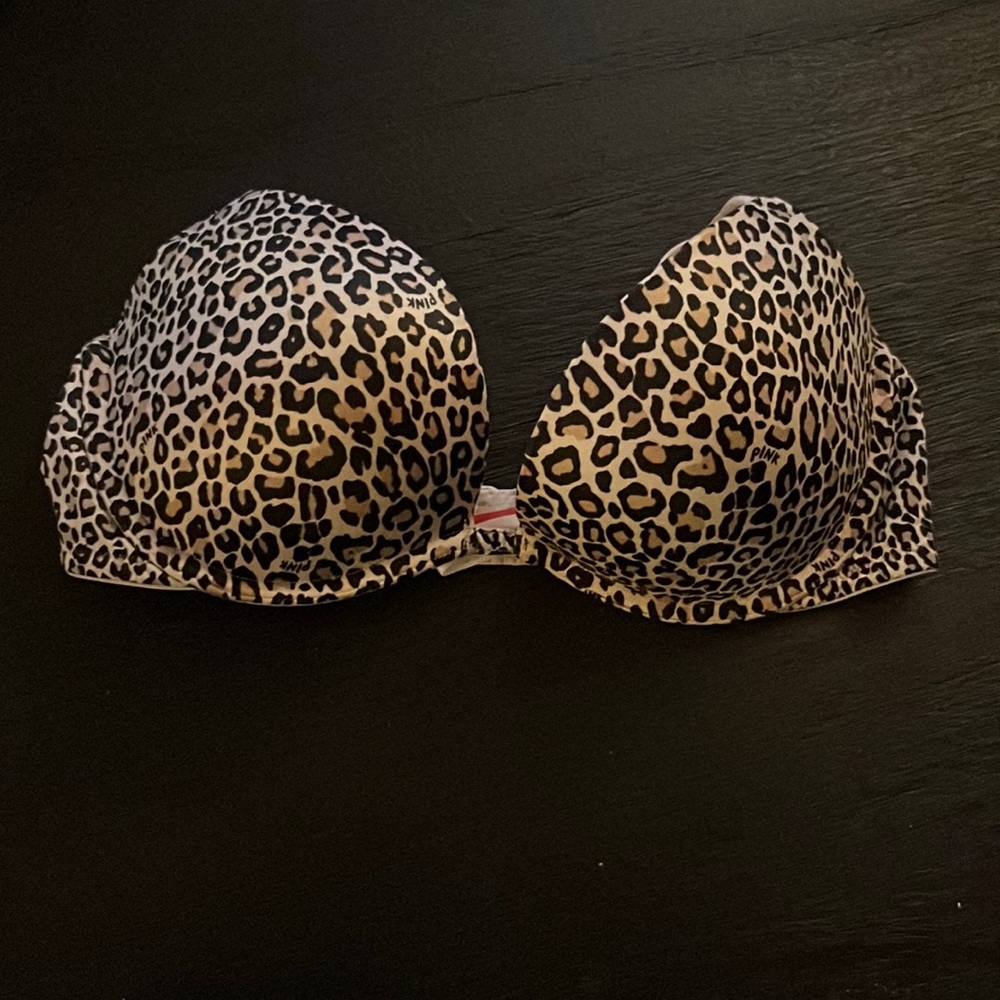 PINK cheetah print bra